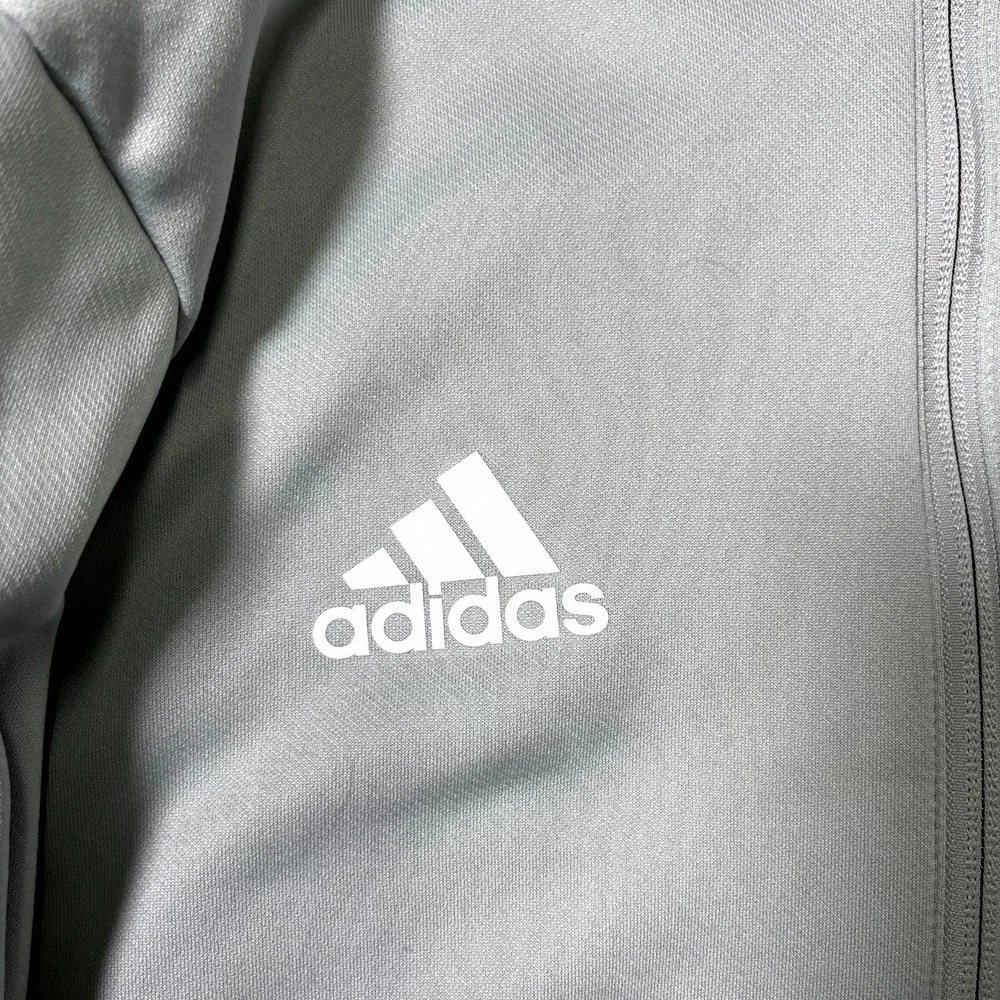 Adidas Shirt‎ Mens Small Gray Quarter Zip Long Sleeve Performance High Low Hem